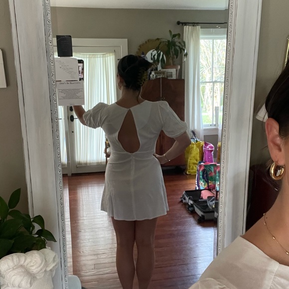 ASOS White Linen Mini Dress - Picture 2 of 2